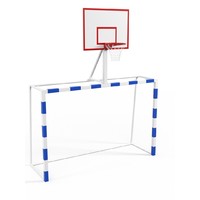 Ворота с баскетбольным щитом из фанеры для зала